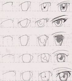 a4b8edda2e0394b1274321a3a2d90929 - Como desenhar olhos de Anime. Tutorial fácil e passo a passo Part.2