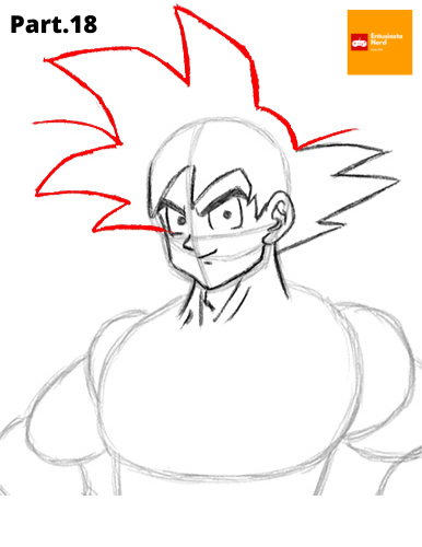 Otaku desenhos - Tutorial de como desenhar o Goku passo a