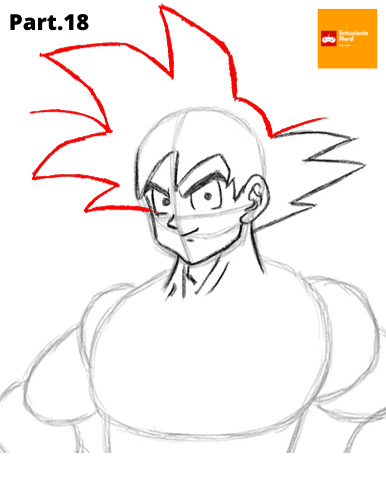 DESENHANDO GOKU PASSO 2 ♢Agora a - Aprenda A Desenhar