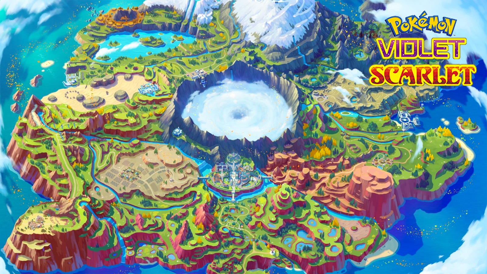 Pokémon Scarlet e Violet - entusiasta nerd - nerd entusiasta - noticias da nintendo - nintendo - novo jogo da nintendo - pokemon - novo pokemon - mapa de Pokémon Scarlet e Violet - Pokémon Scarlet e Violet finalmente revelam segredos do mapa da região de Paldea